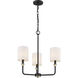 Chelsea 3 Light 21 inch Matte Black/Modern Gold Chandelier Ceiling Light